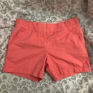 J. Crew coral chino shorts